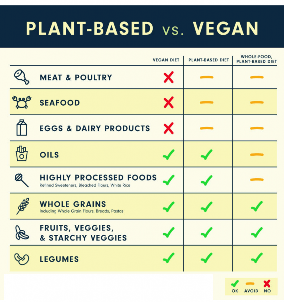 Plant-based Vs vegan