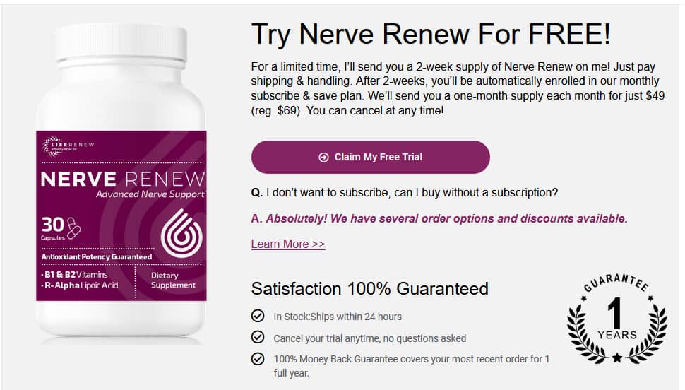 Nerve Renew Coupon