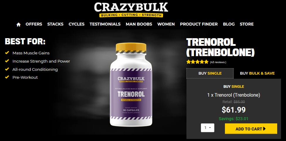 Trenorol Pricing