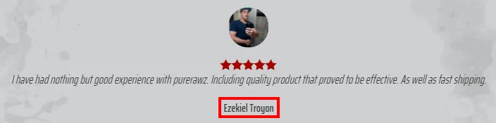 PureRawz Reviews - Testimonial