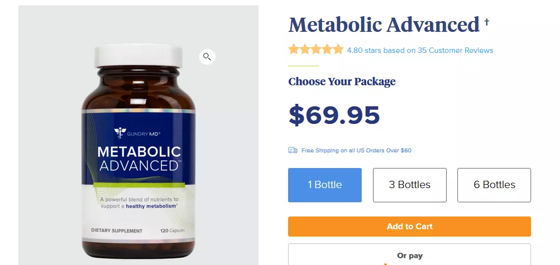 Gundry MD Metabolic Advanced Review - Pricing Package