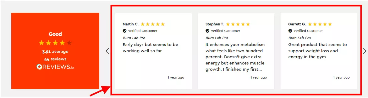 Burn Lab Pro Customer Reviews