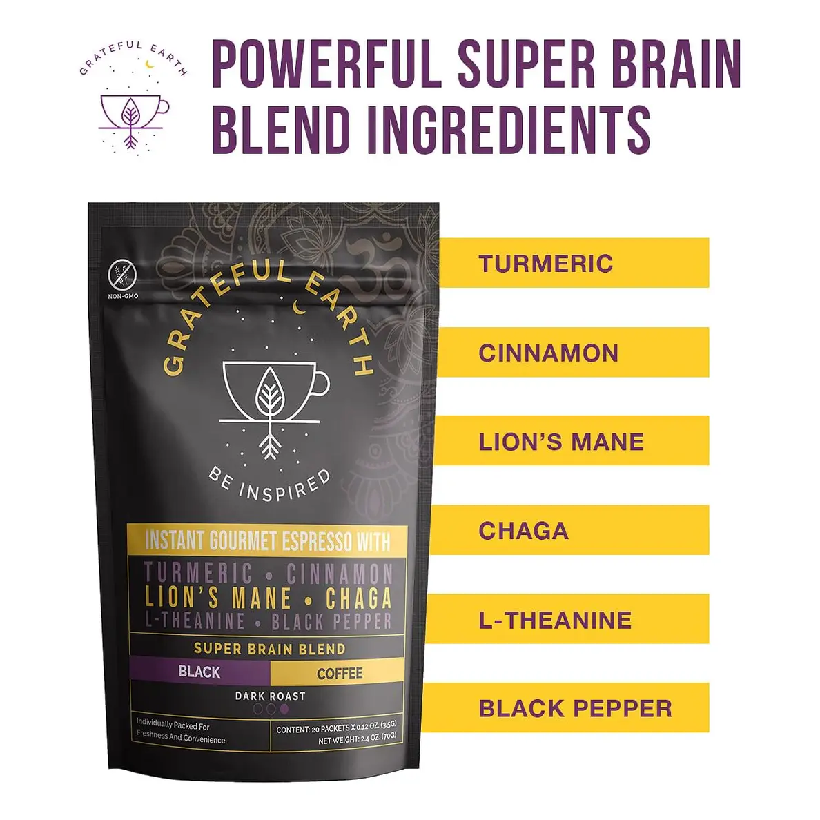 Instant Coffee 3- in-1 Super Brain Blend