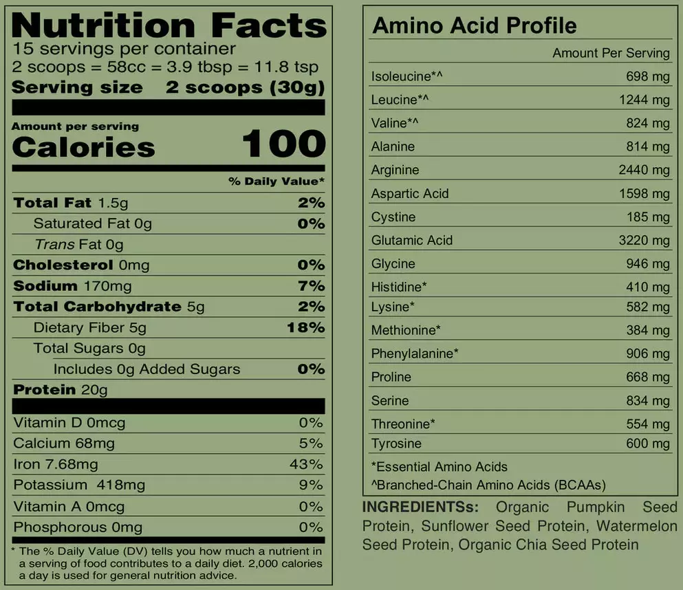 Naked Seed Protein Powder Ingredients