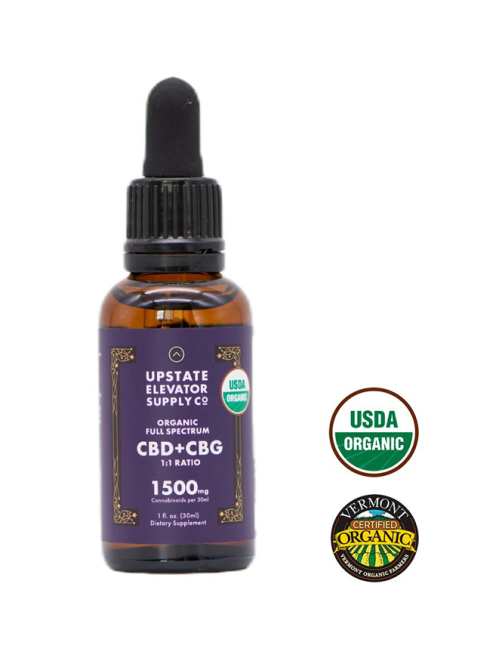 1:1 Organic CBD+CBG Hemp Tincture