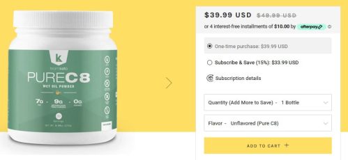 20% OFF on C8 MCT Oil Powder 