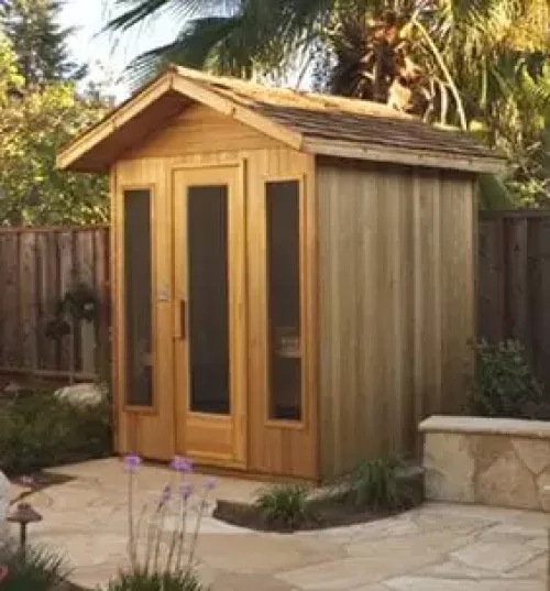 Finlandia Outdoor Sauna 4' x 4' with Roof Kit 