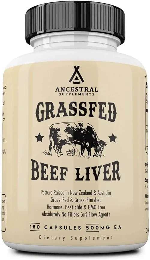 Grass-Fed Desiccated Beef Liver Capsules