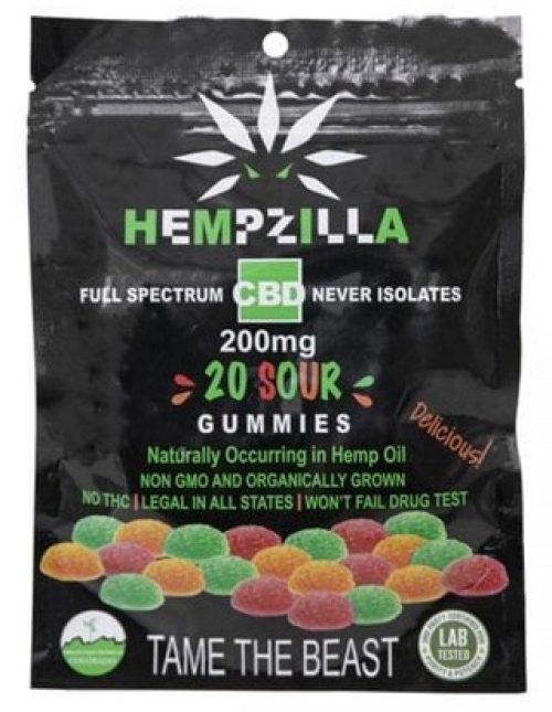 Hempzilla Sour CBD Gummies