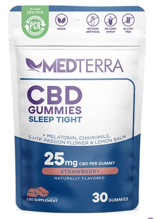 Medterra Sleep Tight Strawberry Isolate Gummies