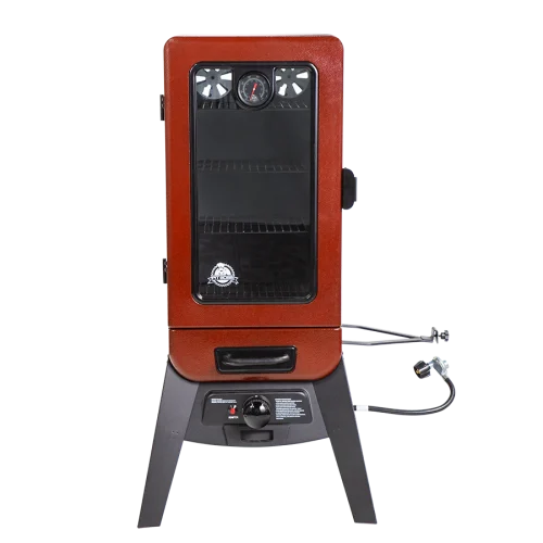 Pit Boss 3-Series Gas Vertical Smoker, Red Hammertone- PBV3G1