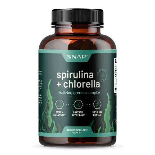 Snap Supplements Spirulina + Chlorella - Alkalizing Greens Complex